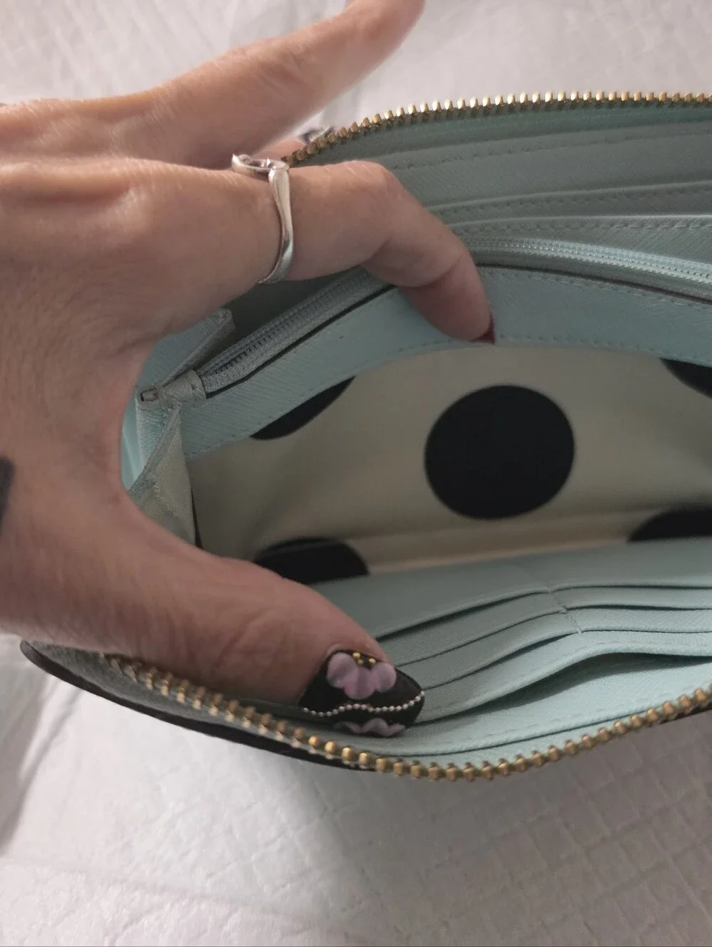 Kate Spade Crosshatched Saffiano Leather Long Zippy Continental Wallet